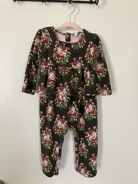 Kate Quinn Floral Peplum Romper Onesie 18-24 months